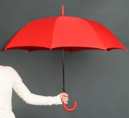 all weather bank brand red umbrella l
